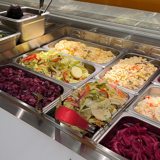Steam table ensaladas